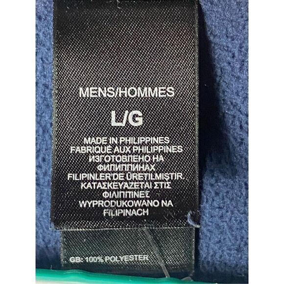 The North Face Mens Navy Blue Long Sleeve 1/4 Zip Fleece Pullover Large - Picture 5 of 5